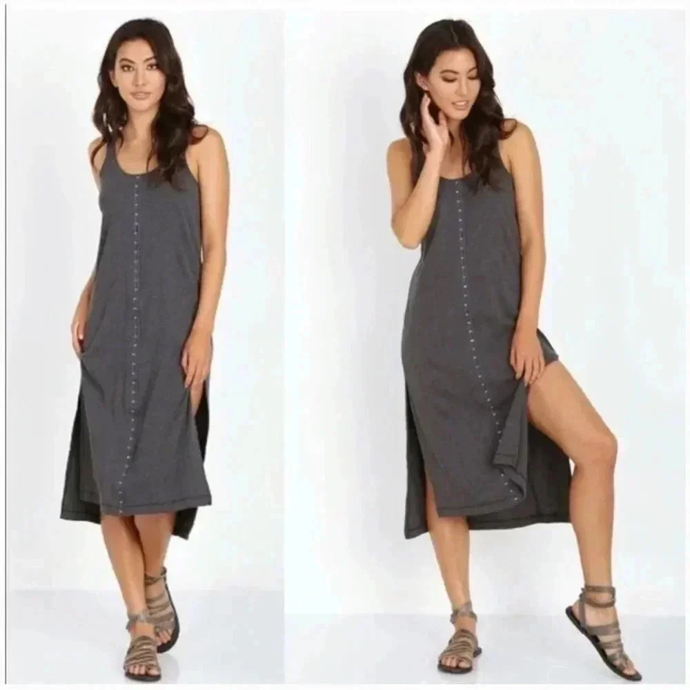 Free People Drop Needle Ribbed Venice Tunic Midi Dress Size Small